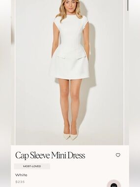 Odd Muse Cap Sleeve White Mini Dress